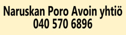 Naruskan Poro Avoin yhtiö logo